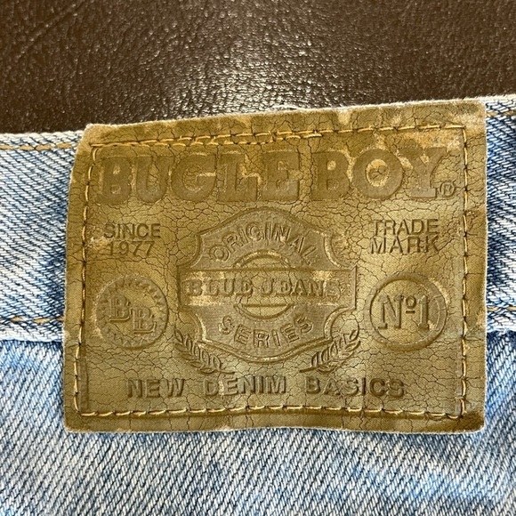 Bugle Boy denim jean shorts light wash fray hem size 6 summer festival concert - Picture 8 of 13